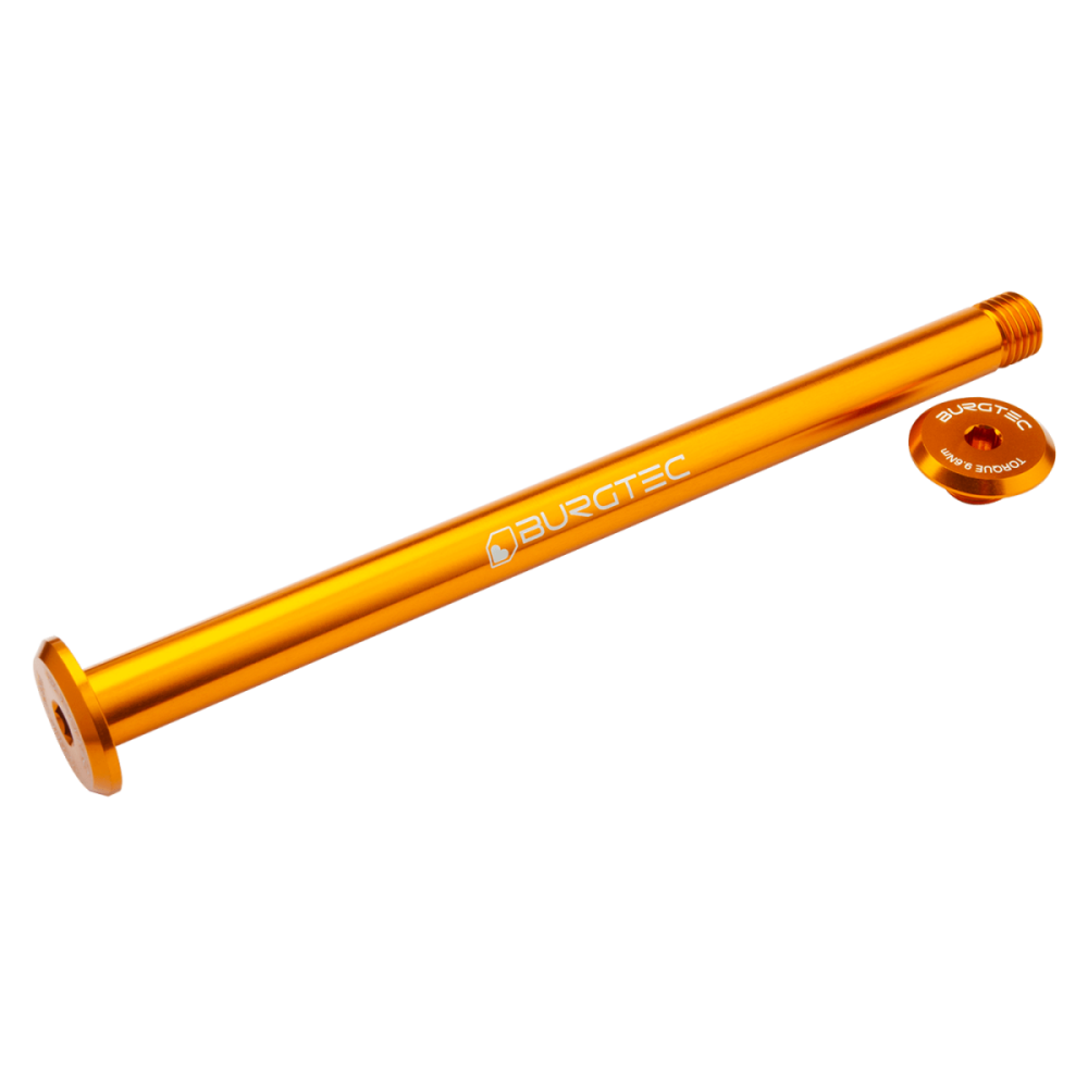 Burgtec Evil 180mm SuperBoost+ Rear Axle - Iron Bro Orange