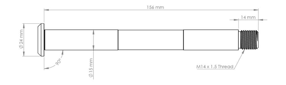 Burgtec Fox Kabolt 110 Fork Axle - Colorado Blue