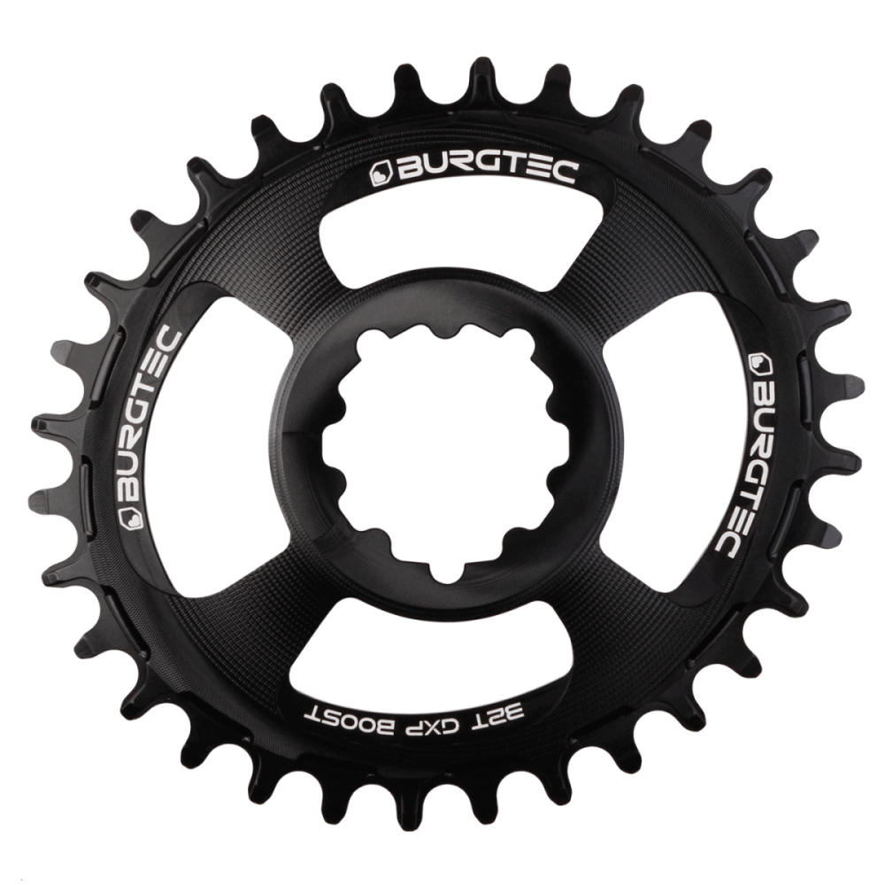 Burgtec Oval 3mm Offset Thick Thin Chainring for SRAM 3-Bolt - 30T - Burgtec Black