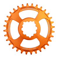 Burgtec 3mm Offset Thick Thin Chainring for SRAM 3-Bolt - 30T - Iron Bro Orange