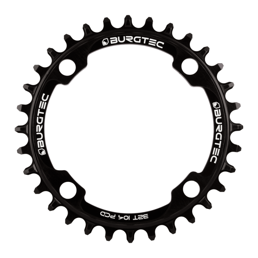 Burgtec 104mm BCD Thick Thin Chainring 34T, Burgtec Black