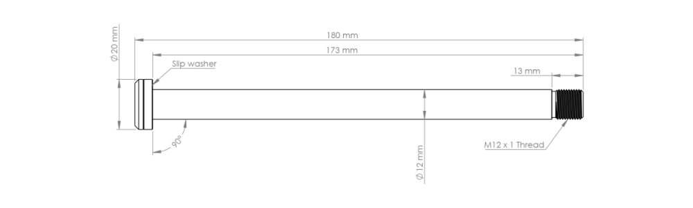 Burgtec Rocky Mountain 173mm Rear Axle - Kash Bronze