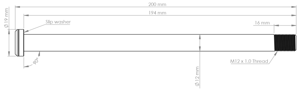 Burgtec Trek Session 194mm Rear Axle Deep Blue