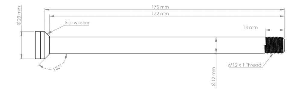 Burgtec Transition 175mm Rear Axle - Kash Bronze