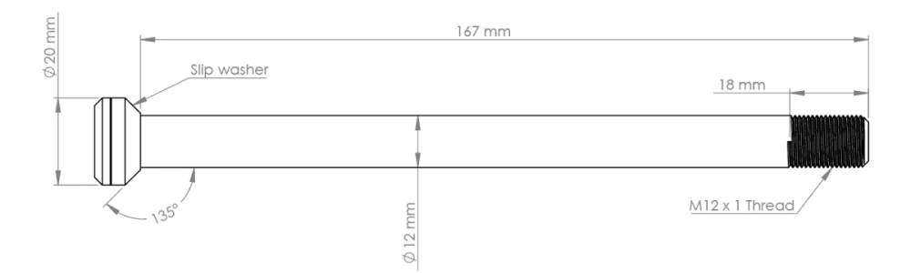 Burgtec Transition 171mm Rear Axle