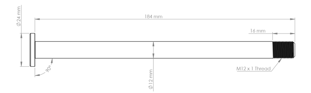 Burgtec Evil 183.5mm Rear Axle