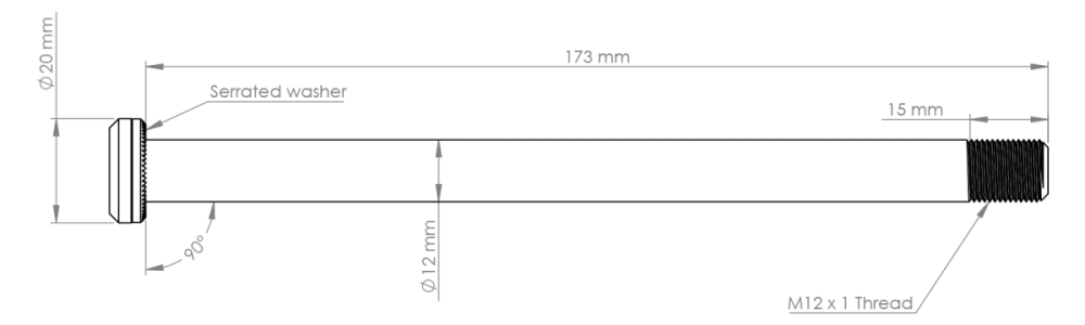 Burgtec Santa Cruz 173.7mm Rear Axle - Kash Bronze