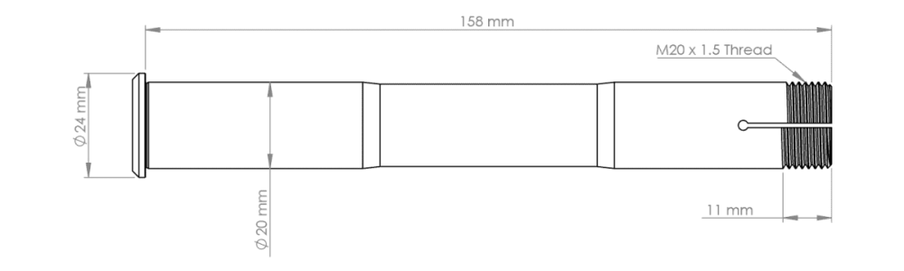 Burgtec Rockshox BoXXer Fork Axle - Deep Blue