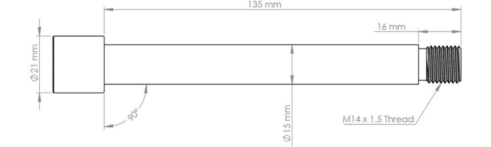 Burgtec Fox KaboltX Fork Axle - Rhodium Silver