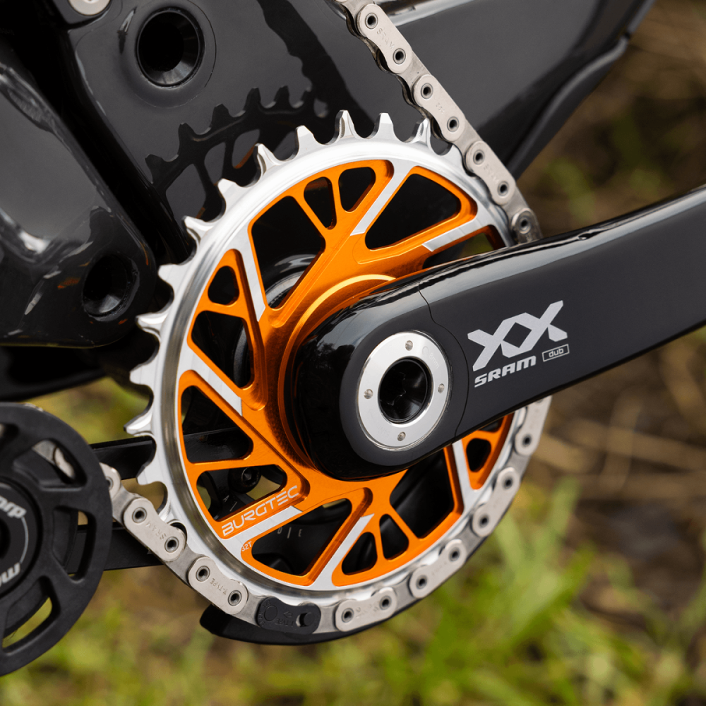 Burgtec 3mm Offset Thick Thin Chainring for SRAM 8-Bolt - 28T - Black, Burgtec Black