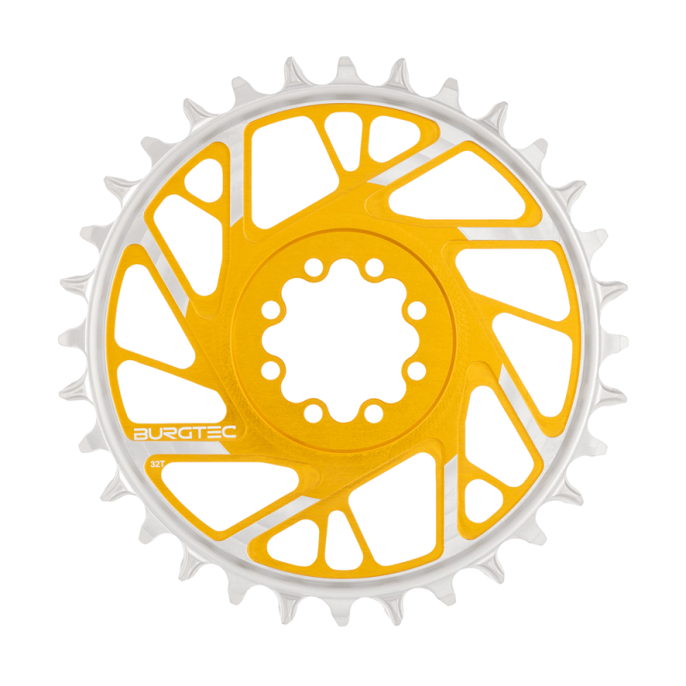 Burgtec 3mm Offset Thick Thin Chainring for SRAM 8-Bolt - 28T - Black, Burgtec Black