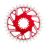 Burgtec 3mm Offset Thick Thin Chainring for SRAM 8-Bolt - 34T - Race Red