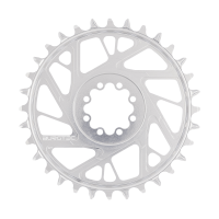 Burgtec 3mm Offset Thick Thin Chainring for SRAM 8-Bolt - 30T - Rhodium Silver